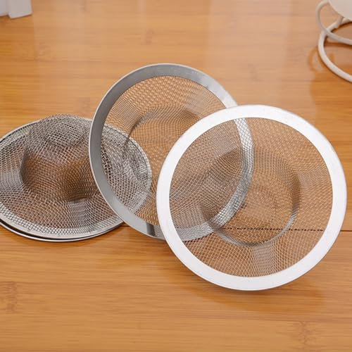 5 cm - En acier inoxydable - Pour salle de bain, douche, filtre à cheveux, bouchon d'écoulement, cuisine, lavabo, trou de tamis (7 cm)