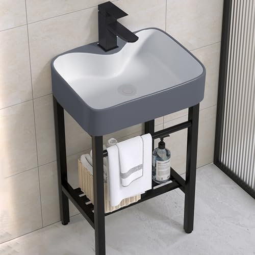 Lavello Da Cucina In Ceramica, Lavabo Di Utilità Autoportante, Stazione Di Lavaggio A Mano Staffa In Acciaio Inossidabile, Lavandino Da Esterno Grande Capacità Lavello Multiuso Per Garage, Lavanderia