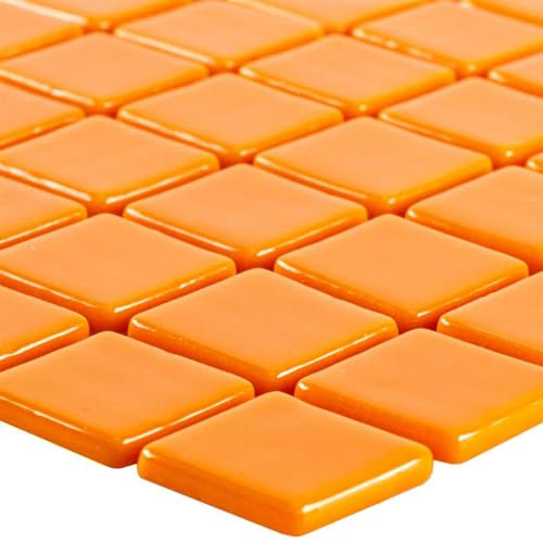 Muster von Glas Pool Schwimmbad Mosaik Pixley Orange
