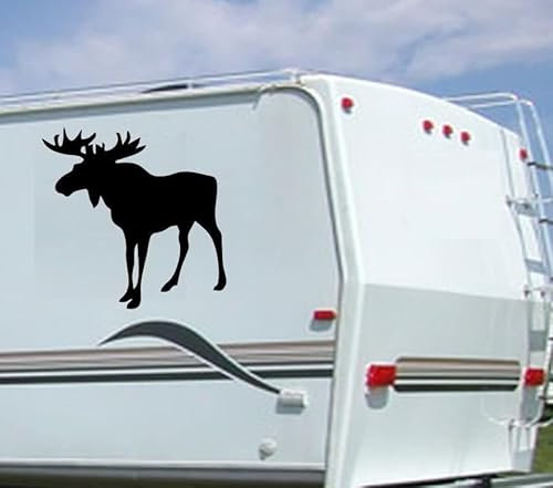 Rakelfix Wohnmobil Aufkleber „ großer imposanter Elch 60 cm „ aus Hochleistungsfolie geplottet, auf Montagefolie ohne Hintergrund, Lustige Sprüche, Deko, Dekoration