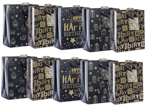 Laro Medium Geschenktüten 10-100 Stk Medium, Anzahl:40, Muster Tüten:Medium Black