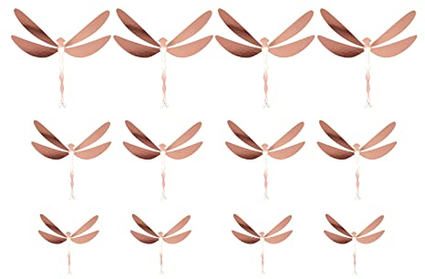 Wandsticker Metall Textur 3D Dreidimensional Hohl Simulation Libellen Wandaufkleber Metall Textur Libellen Home Simulation Libellen Dekoration Jugendzimmer Deko Bilder Kinderzimmer (C, One Size)