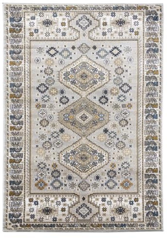 SrS Rugs® Impulse - Area Rug for Living Room, Bedroom, Hallway Runner Rug - Abstract Geometric Design - Provides Home with Comfort and Warmth (Katana Grey, 120cm x 170cm)
