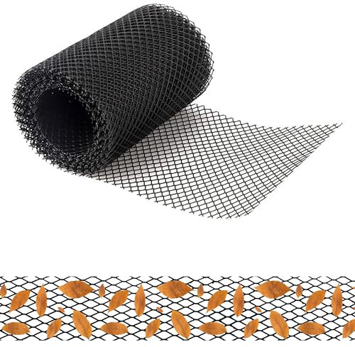 Lizzy Gutter Guard Mesh Roll 2M x 160MM | Covers Debris Clog Protection Netting DIY Gutter Protection with Fixing Clips Prevent Drain & Guttering Blockages (1)