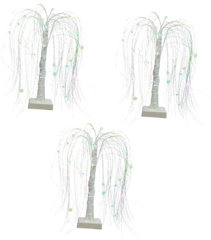 PRETYZOOM 3 Sätze Dekorative Lichter LED-Licht Baumlicht anzünden led Tree Light Artificial Tree künstlicher Baum Baumlichter drinnen Nachtlicht drinnen Schreibtischdekoration für zu Hause