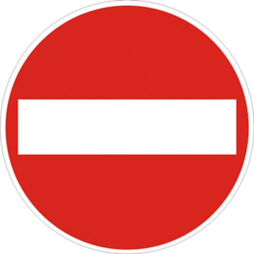 Segnale Cartello Segnaletica Stradale Rifrangente Insegna Divieto Supporto Preavviso Segnalatore Cartelli (SEGNALE 'SENSO VIETATO')