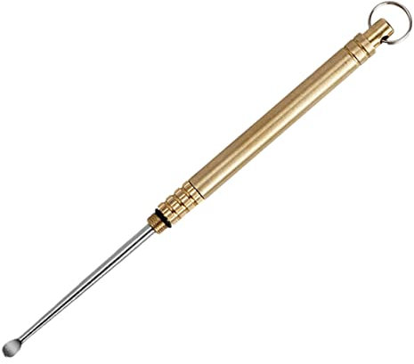FRCOLOR Ohrlöffel Aus Titanlegierung Ohrhörer Japanischer Ohrlöffel Kleinkind Ohrlöffel Ohrstöpsellöffel Ohrenschmalzpinzette Ohrenschmaus Wachsentferner Ohr Löffel Golden Rostfreier Stahl