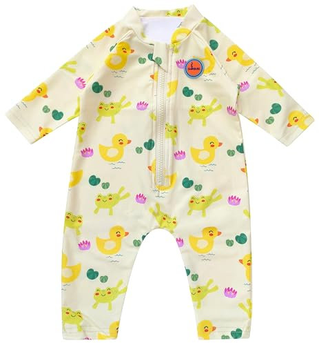 Swimbubs Baby UV Swimsuit Boys Sunsuit Swimwear Girls Sun Protection Rash Guard Vest Toddler UPF50 Wetsuit (2-3 Years, Yellow Duck)