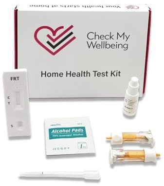 Check My Wellbeing Iron Deficiency (Ferretin) Test | Simple to use at-Home Test | Rapid Results | Individually Heat Sealed for Ultimate Hygiene