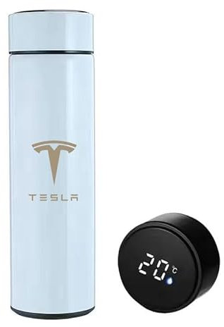 THJKCVSD Voiture Tasse de Voyage, pour Tesla,Mug Isotherme Réutilisable Acier Inoxydable Tasse,Convient Le Sport la randonnée,Voiture,B