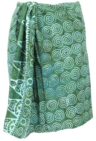 GURU SHOP Schmaler Bali Sarong, Wickelrock, Pareo Tuch, Unisex | 100% Viskose, beidseitig verwendbar, vielseitig tragbar, blickdicht, handgefertigt