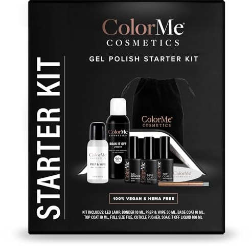 ColorMe Starter-Set, semi-permanent, mit UV/LED-Lampe, Salonqualität, lange Lebensdauer, intensiver Glanz und professionelles Finish