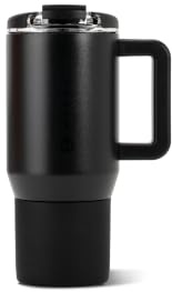 HydroJug Coffee Traveler 20 oz - Leak-Resistant, Ceramic-Lined Insulated Travel Coffee Mug for Hot or Cold Drinks with Flip Lid & Handle, Dishwasher Safe Coffee Tumbler, Black