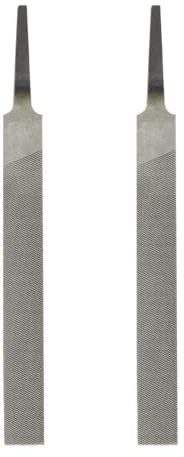 sourcing map 2pcs Flat Medium Cut File 4 Double Cut Teeth High Carbon Steel Hand Rasp File Without Handle for Metal Wood Deburring Removing