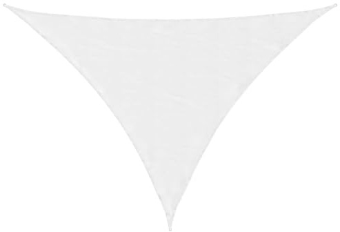 HOMELEN Sonnensegel Oxford-Gewebe Dreieckig 3,5x3,5x4,9 m Weiß, Sonnensegel für Garten, Terrasse, Pergola & Balkon – 90% UV-Schutz inklusive Montageset, wasserdicht UV50+, Sonnenschutz Balkon
