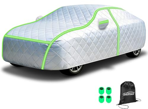 Telo copriauto antigrandine per Fiat Tipo 5 Doors 2016-Present, parabrezza grandine Copertura per tutte le stagioni con cerniera per porta, protezione da neve, pioggia, polvere, graffi