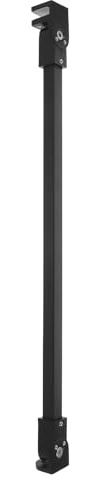 SOIMISS Barre de Support pour Porte de Verre 400 Mm Acier Inoxydable 304 Noir Mat Réglable 180° Compatible Parois Fixes Salle de Bain sans Cadre Pince Stabilisatrice