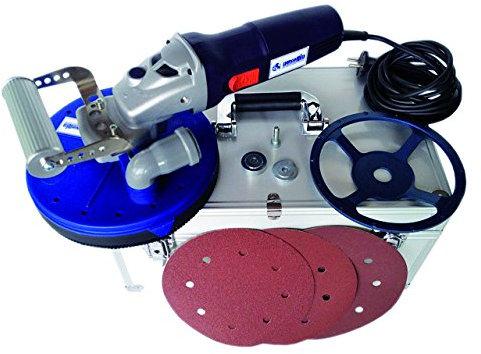 AUSONIA - 89960 Short Range Sander Complete Version Included 3 200MM Velcro Pads, 1 Aluminium CASE, ONE Pair of DISC REDURERS, ONE 180MM Diamond Grinding DISC