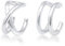 Elli Earcuff Set Silber 925 Ohrmanschette Damen Ohrringe für Frauen Ohrklemme Wickelohrring Durchmesser 7mm Helix 0301963018
