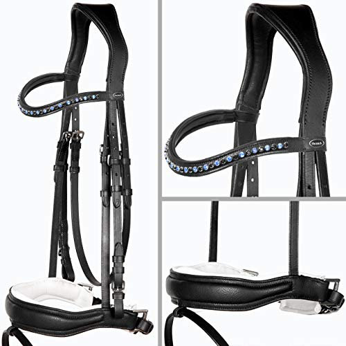 Heinick-Reitsport Trense Soft Weiß anatomisch Custom ~ Genf ~ WB VB Größe Warmblut/Full