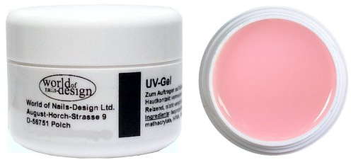 World of Nails-Design BasicLine UV-Gel Aufbaugel rosa milchig 30 ml, Babyboomer Look