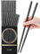 GLAMFIELDS 10 Pairs Fiberglass Chopsticks, Reusable Japanese Chinese Chop Sticks Dishwasher Safe, Non-Slip, 9 1/2 inches