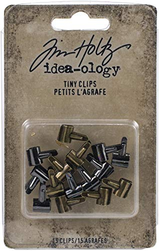 Tim Holtz - Advantus TH94025 Advantus Winzige Idea-Olog, 15 Stück, Metall, Kleine Clips, Einheitsgröße
