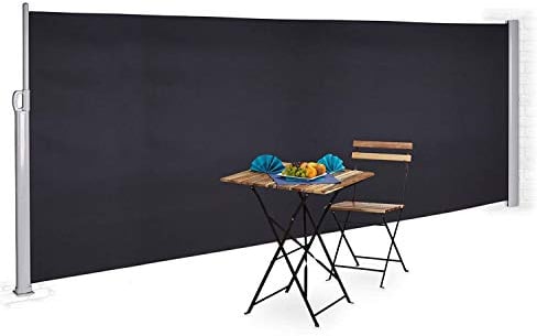 Bc-elec - ASA-200T .Seitenmarkise anthrazitgrau 3x2m ausfahrbar für Terrasse, Gartenpavillon