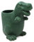 Isaac Jacobs Grüne Keramik Dinosaurier Tasse Zahnbürstenhalter Mehrzweck-Organizer - Ideal für Toilettenartikel, Badezimmer, Küche, Handwerk, Neuheit Badezimmer Zubehör (Einzeltasse, grün)