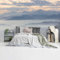 REINDERS Fototapete, Berge im Dunst, Schlafzimmer, Poster, Wanddeko, Room Decor, 130 gr. matt Vlies, Blau, 260x384cm