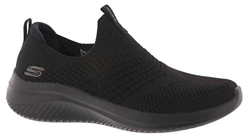 Skechers Ultra Flex 3.0 Classy Charm, Zapatillas Mujer, Negro (Black Knit/Trim) , 36 EU