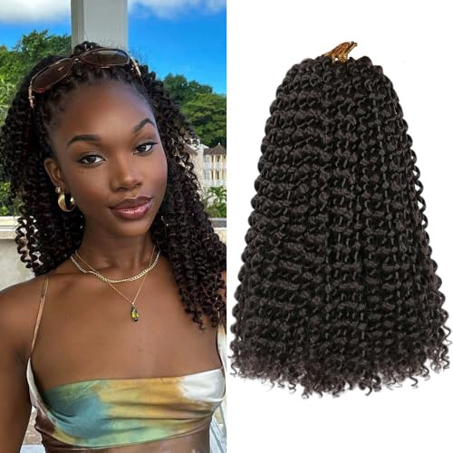 YDDM Passion Twist Hair 7 Packs 12 Pouces Crochet Braids Meches Pour Tresses Africaine Water Wave Cheveux Extension 4#
