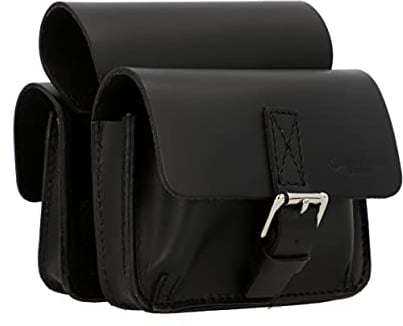 Gusti Rahmentasche Leder - Arie den H. Gepäckträgertasche Doppelpacktasche Fahrradtasche Ledertasche Vintage Schwarz Leder