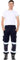 shelikes Mens Hi Vis Viz Two Tone Jogging Bottoms Combat Trousers Workwear Joggers Navy