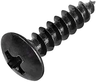 MOOPW Acier Carbone Cruciformes Tête ronde Autotaraudeuses Vis à bois | Tête de Champignon Queue pointue Vis autoperceuses M3 x 12 mm 100 Pcs