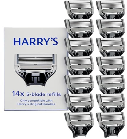 Harry's Razor Blades Refills - Razors for Men - 14 count | Premium Rasierklingen-Nachfüllkartuschen – deutsche Technik