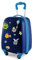 Hauptstadtkoffer - for Kids - Kindergepäck + Reflektierende Aufkleber Monster, Kinderkoffer, Hartschalenkoffer, Reise Trolley für Kinder, Handgepäck, 24 Liter, Dunkelblau