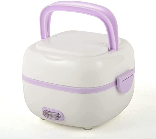 Ecoodisk 1L Mini Rice Cooker, Multifunctional Purple Rice Box, Portable Office Food Heater Steamer Insulated Bento Warmer, 200W, 110V/220V