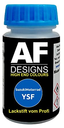 Alex Flittner Designs Lackstift für SuzukiMotorrad YSF Triton Blue Metallic schnelltrocknend Tupflack Motorradlack