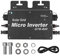 Onduleur Solaire Micro Onduleur 800W 30A Contrôle WIFI Contrôleur D'Onduleur Solaire Identification Automatique DC à AC Onduleur Solaire 120 230V IP65 Étanche Onduleur Solaire Onduleur de(Le noir)
