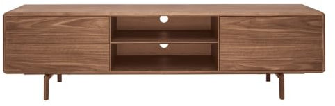 Miliboo Meuble TV en Bois foncé Noyer 1 Porte 2 tiroirs L180 cm SUVA