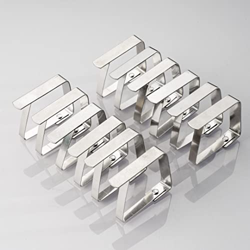 laro 12-56 Stück Tischtuchklammern Edelstahl, Tischdeckenklammer Tischabdeckungsklemmen Tischdecke Tischdeckenhalter Clips Tischtuch Clips - Silber