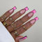 Medium Length Square Press on Nails for Women Girls,Reusable French Tip False Nails,Glitter Fake Nails,Y2k Artificial Nails with Adhesive Tabs 24 Pcs Stick on Nails (french tip)