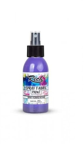 Rich Sprühstofffarbe 60 CC - Wasserbasiert, Lebendige Farben, Textilfarbe ohne Weichmacher, Praktische Lösungen für Designs, Purple