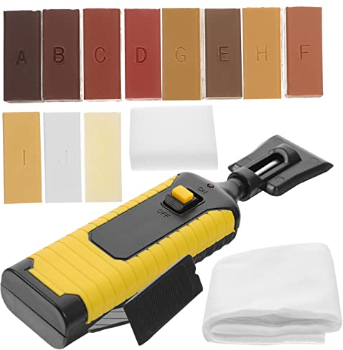 Garneck Vinylboden Reparaturset Mit Heizelement Für Kratzerentfernung Holzböden Und Laminatböden Inklusive Wachsblöcke Einfachen Reparaturvorgang