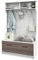 Giantex Porte-Manteau avec Banc à Chaussures, Vestiaire avec Banc de Rangement & 5 Crochets & Compartiments, Meuble d’Entrée Style Moderne pour Couloir, Chambre à Coucher, Salon, 100X40X160CM (Blanc)