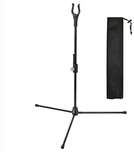 FACULX Supporto per arco ricurvo per tiro con l'arco, con gambe di 48 cm di altezza, nero