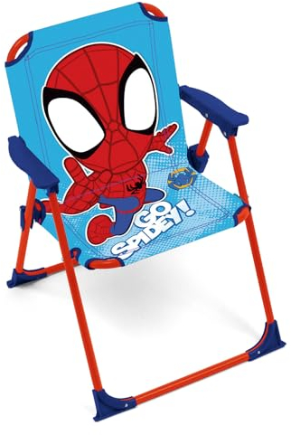 ARDITEX Marvel Spiderman Go Spidey Klappstuhl mit Armlehnen, 38 x 32 x 53 cm, geeignet für Garten, Camping, Strand oder Berge, ideal für Jungen und Mädchen.