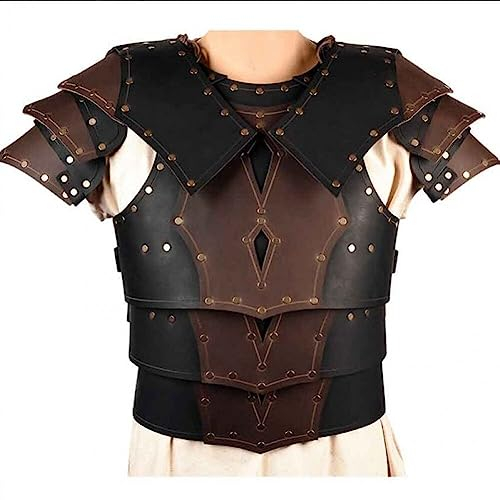 Generic Mittelalterlicher LARP Gladiator Schulter Brustpanzer Wikinger Ritter Cosplay Kostüm Steampunk Pu Leder Brustpanzer Gothic Weste Kürass