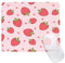 Ksriylm Tapis de Souris, Tapis De Souris Carré Fraise Rose Mignon Mousepad De Personnalité avec Base en Caoutchouc ImperméAble Et AntidéRapante Mousepad pour Bureau,Travail,Ordinateur, Maison